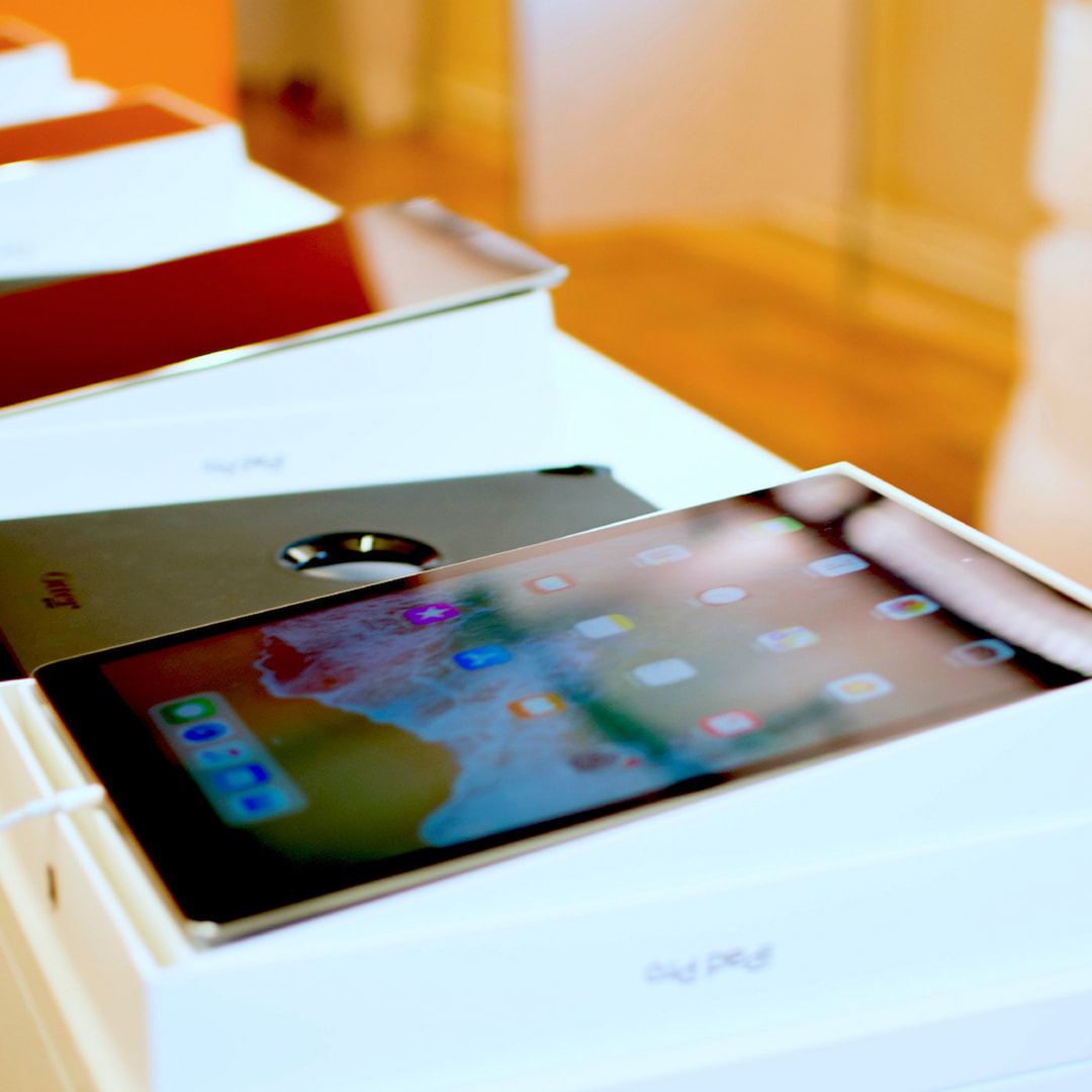iPad charging in its box