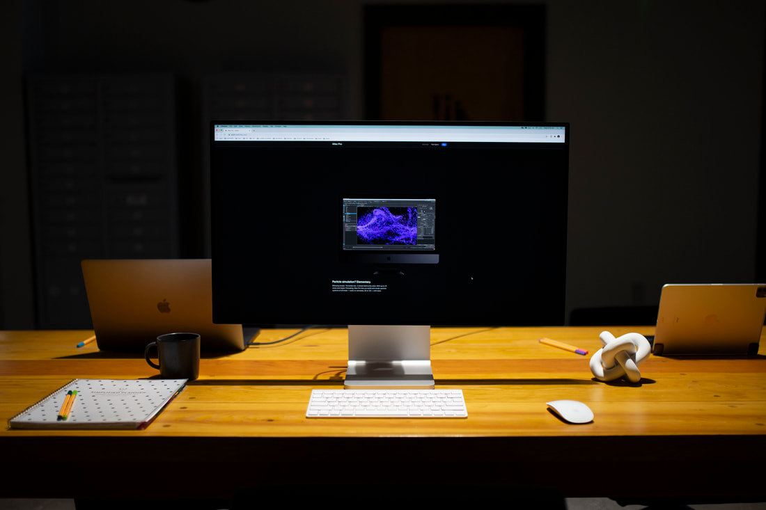 iMac display on a desk